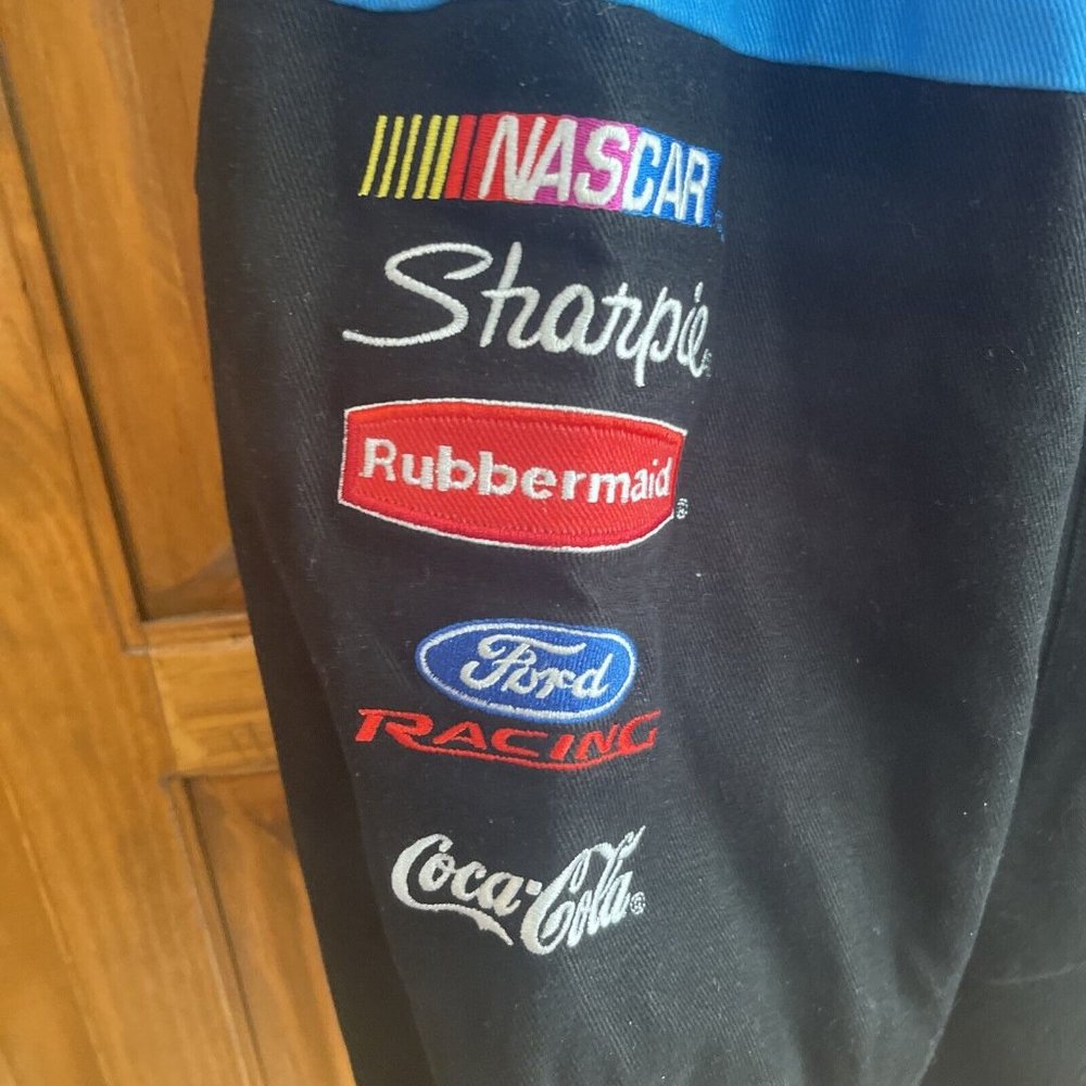 VINTAGE XXL Black Red And Blue Rubbermaid NASCAR Jacket Rousch Racing Exclusive - Picture 6 of 12